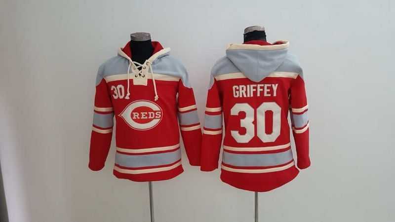 Cincinnati Reds #30 Ken Griffey Red Sawyer Hooded Sweatshirt Baseball Hoodie,We sell and wholesale Cincinnati Reds #30 Ken Griffey Red Sawyer Hooded Sweatshirt Baseball Hoodie on line form chian!